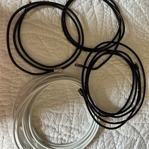 4 Pack 18 AWG Coaxial Cables Audio Video Male TV Cords 5 ft 6 ft 10 ft 25 ft